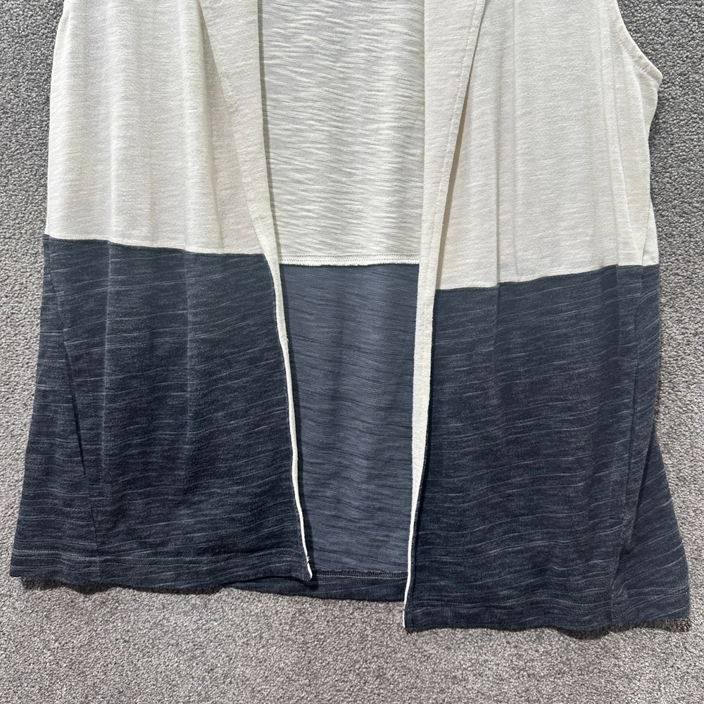 T by Talbots‎ Cardigan Sweater Women Large Petite Sleeveless Open Front - Picture 4 of 10